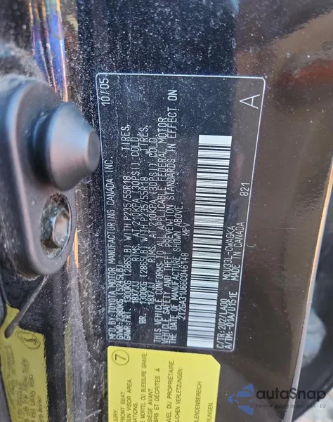 2006 Lexus Rx 330 z USA, uszkodzony, nr VIN 2T2GA31U66C046148